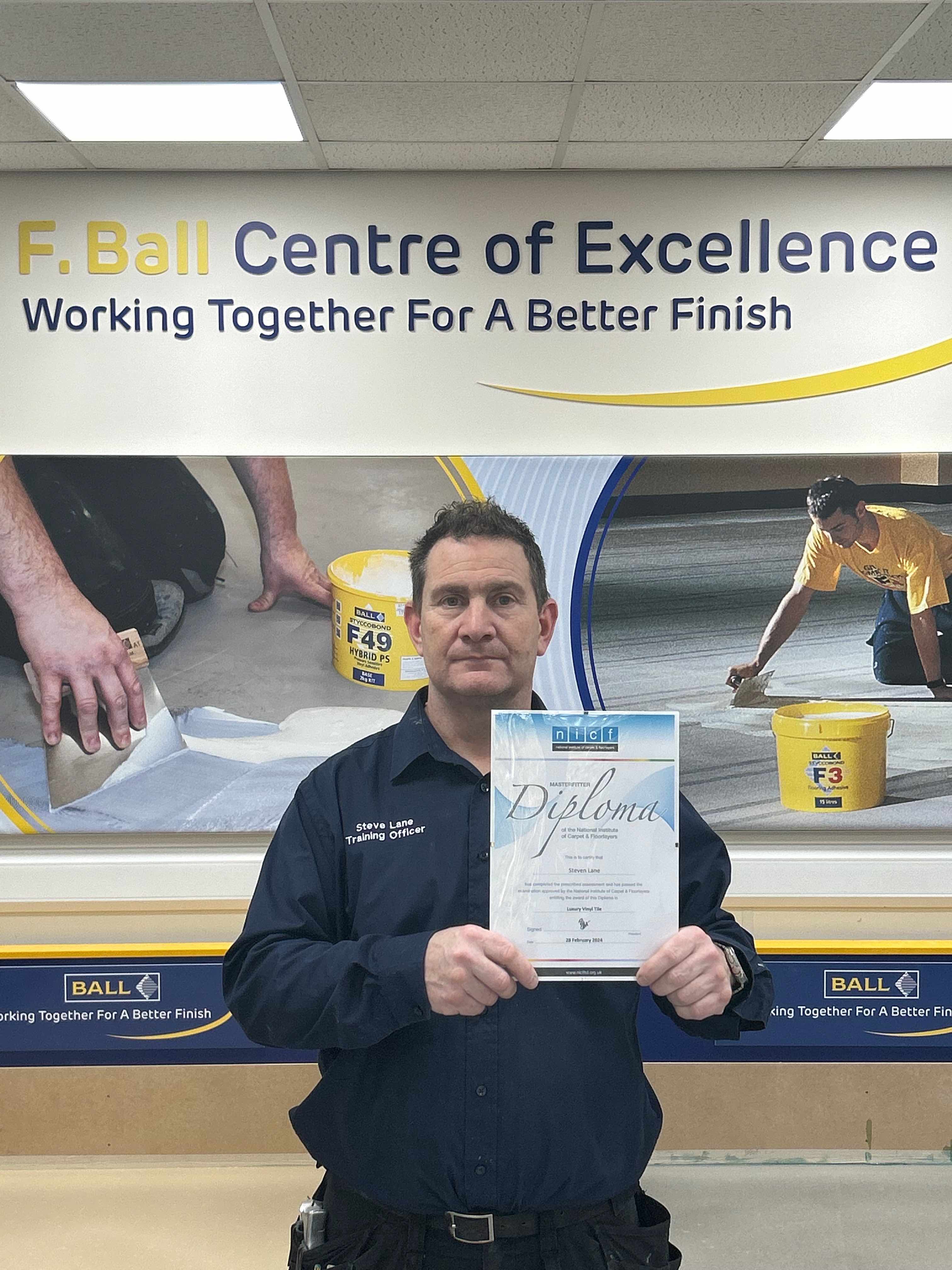 Steve Achieves Top Accreditation - F Ball