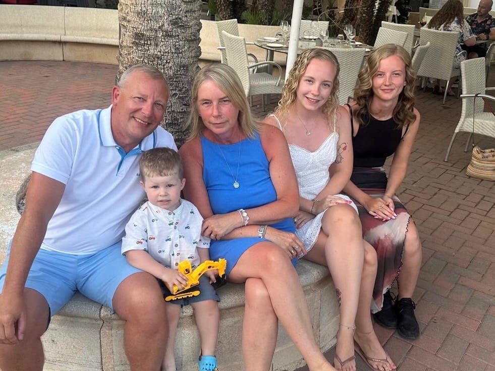 Pictured is managing director Steve Hiscock from Harris & Hiscock Ltd with his family.